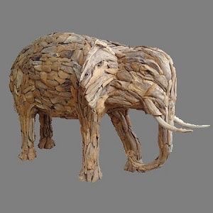 Olifant handgemaakt teakhout 200 cm